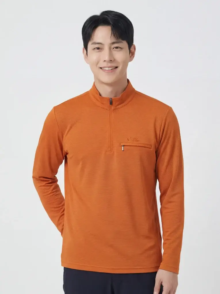 냉감 긴팔티 오렌지