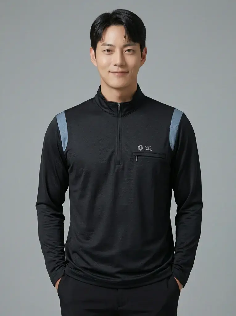 스판메쉬 여름 체육복 검정