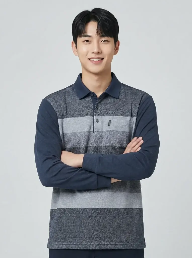 그레이 네이비 골프 폴로셔츠